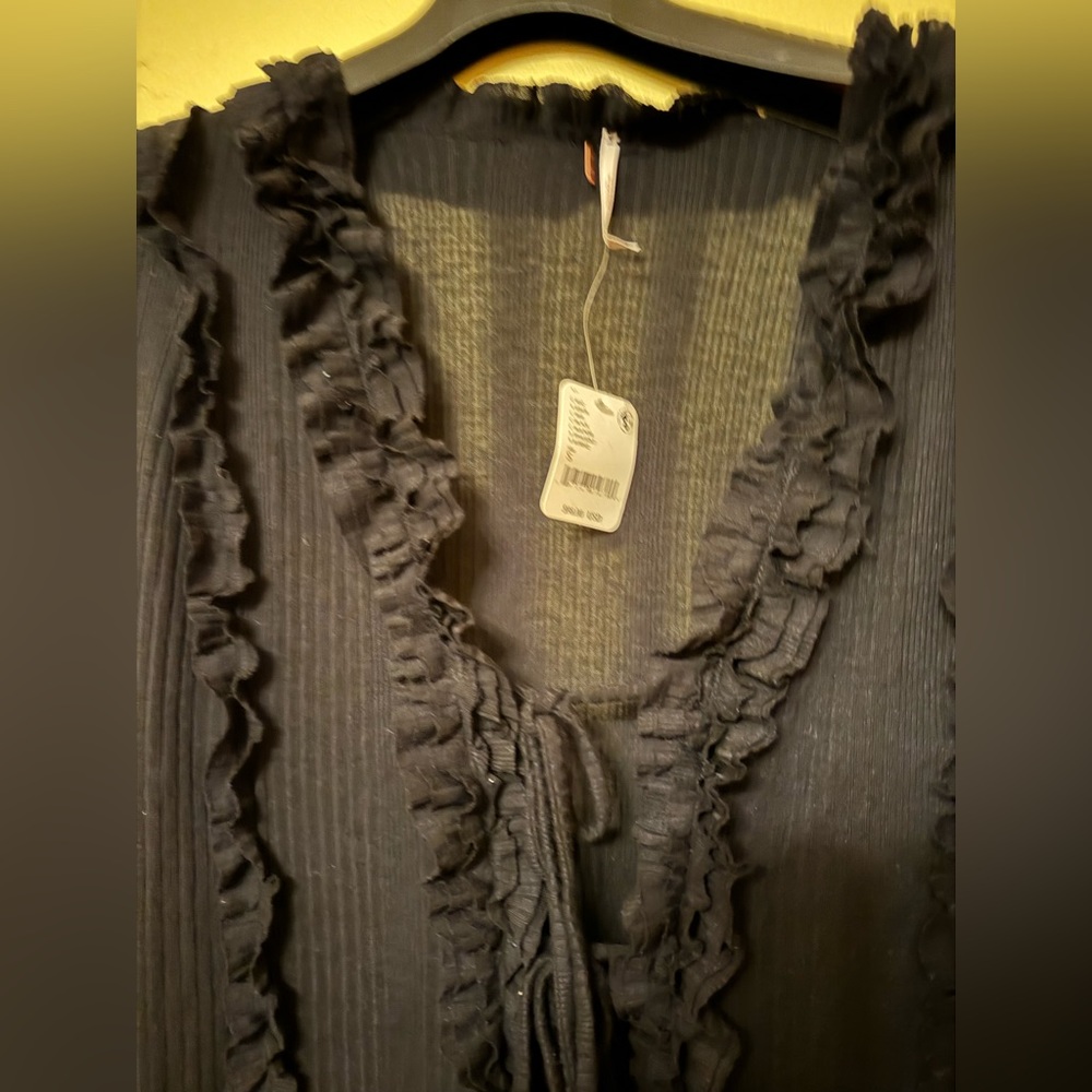 Free People Get It Girl Maxi Top Small BNWT Black - Picture 9 of 12